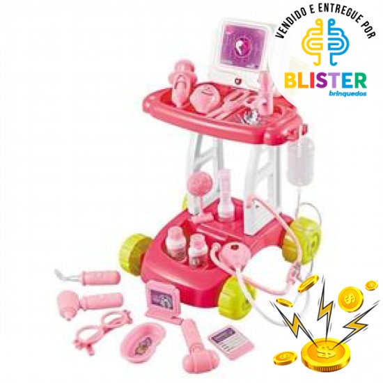 Brinquedo Kit Médico Dm toys 17 pçs